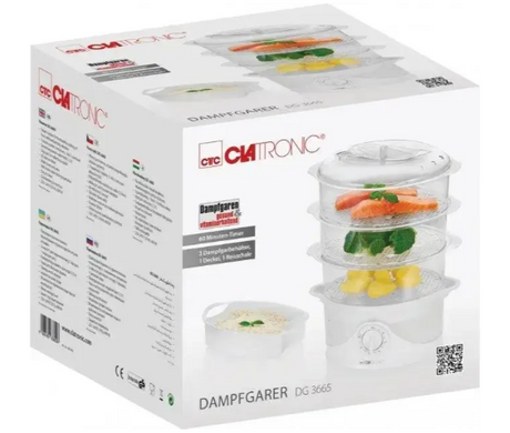 Пароварка Clatronic DG 3665 1,5 л біла 800 Вт 3665