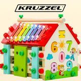 Деревянный домик-конструктор сортер для самостоятельной сборки Kruzzel 22564