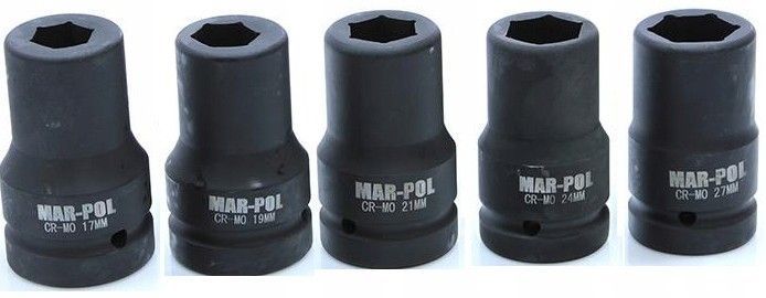 Набір ударних головок 1" 17-41мм 10ШТ. Mar-pol M58261