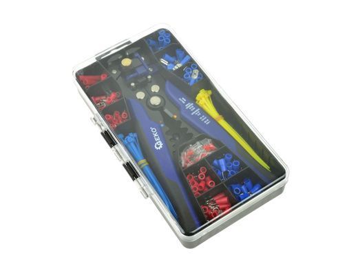 Кліщі для обтиску наконечників, кабелів і конекторів 260шт. GEKO G01776