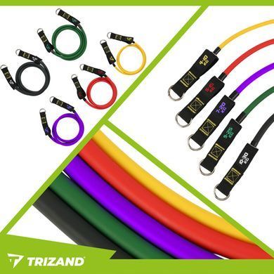 Набор резинок для тренировок 5 шт Trizand 25880