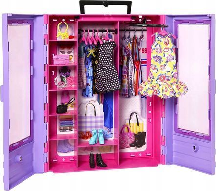 ШАФА ДЛЯ ОДЕЖДЫ+ кукла Barbie HJL66