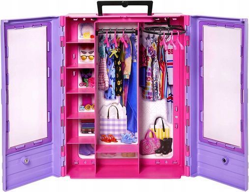 ШАФА ДЛЯ ОДЕЖДЫ+ кукла Barbie HJL66