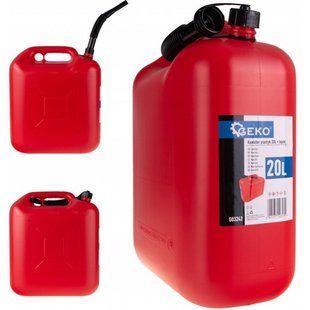 Канистра пластиковая с лейкой 20 л Красная GEKO G03242