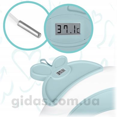 Складна ванночка дитяча з вставкою та термометром RICOKIDS RK-288 біло-блакитна