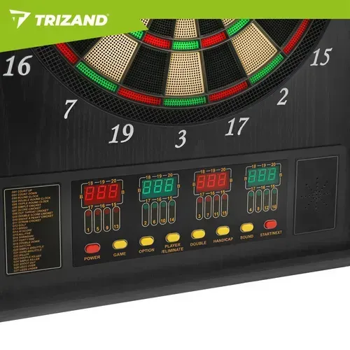 Електронна мішень для дартсу Trizand 27046, LCD-дисплей, 18 ігор, 159 варіантів, комплект з дротиками