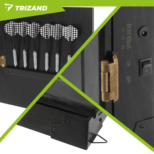 Електронна мішень для дартсу Trizand 27046, LCD-дисплей, 18 ігор, 159 варіантів, комплект з дротиками
