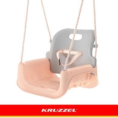Дитяча гойдалка 3в1, сіро-бежева, Kruzzel 27357