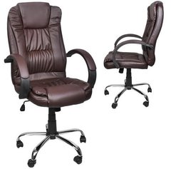 Офисное кресло эко кожа коричневый Malatec (8985)