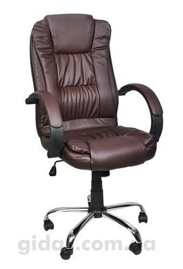 Офісне крісло еко шкіра коричневий Malatec (8985)