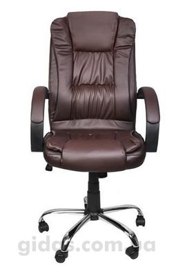 Офісне крісло еко шкіра коричневий Malatec (8985)