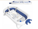 Складна ванночка дитяча з подушкою біло-блакитна RICOKIDS РК-280