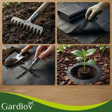Агроволокно черное 1,6х20 м 50 г/м&sup2; Gardlov 27462