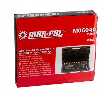 Набір для очищення гнізд форсунок 26ел. MAR-POL M06040