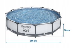 Бассейн каркасный BESTWAY  Steel Pro Max 366x76 см