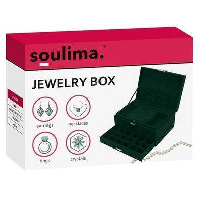 Скринька - органайзер для коштовностей прикрас Soulima з ключем 21954