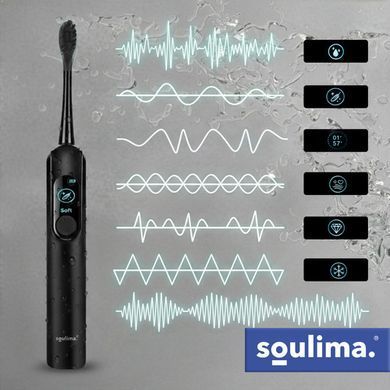 Електрична зубна щітка чорна Sonic Soulima 26851