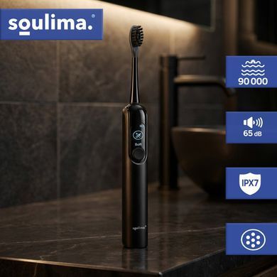 Електрична зубна щітка чорна Sonic Soulima 26851