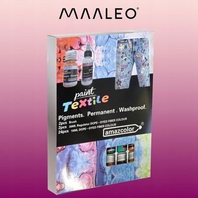 Краски для ткани - 24шт. 300мл Maaleo 22948