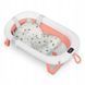 Складна ванночка дитяча з подушкою та термометром біло-рожева Ricokids RK-287
