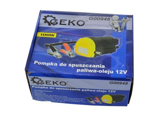Насос для палива-оливи + клеми кліщі 12В GEKO G00948