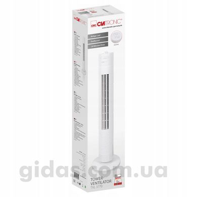 Вентилятор підлоговий колонний білий Clatronic TVL 3770 (90434)