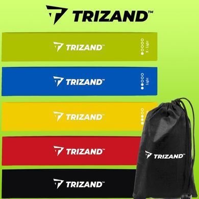 Набір гумових стрічок для тренувань &ndash; 5 шт Trizand 21955