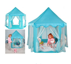 Палатка детская игровая голубая KRUZZEL 6105