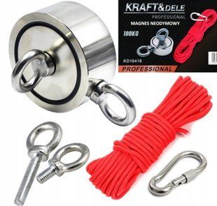 Магнитный держатель неодимовый магнит 180 кг Kraft&Dele KD10418