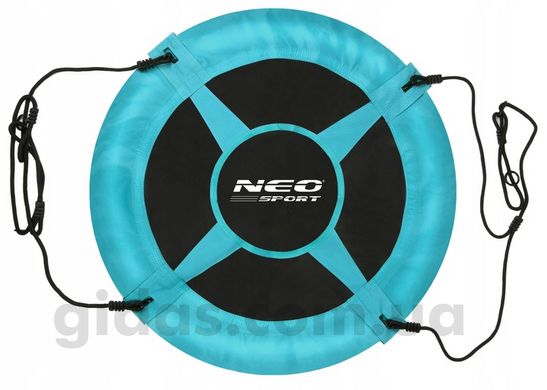 Підвісна садова гойдалка блакитна Neo-Sport 95 х 95 см