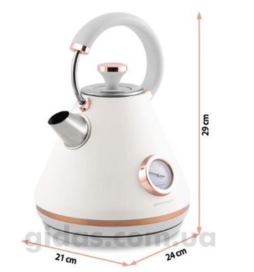 Електрочайник з термометром 1,7л BD-701 Berdsen білий