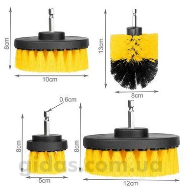 Щітки для чищення на дриль - 4 шт