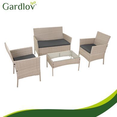 Садовая мебель из ротанга бежевая Gardlov 26909