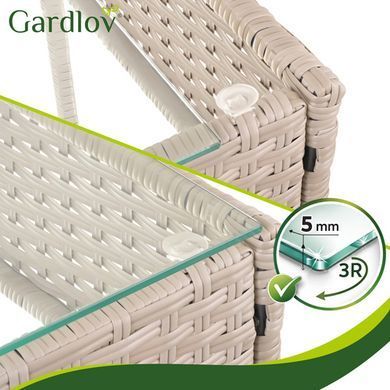 Садовая мебель из ротанга бежевая Gardlov 26909