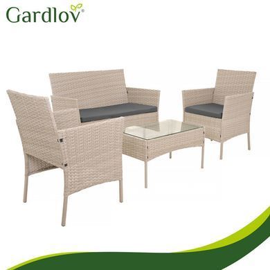 Садовая мебель из ротанга бежевая Gardlov 26909