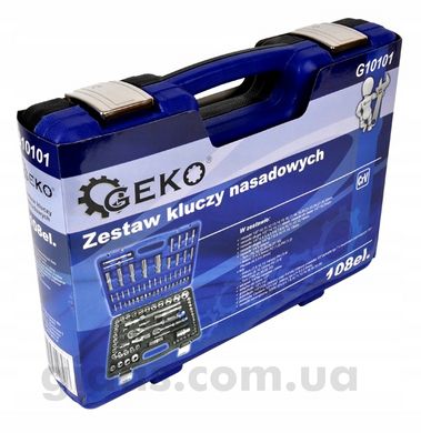 Набір торцевих і torx ключів 108 шт CRV GEKO G10101