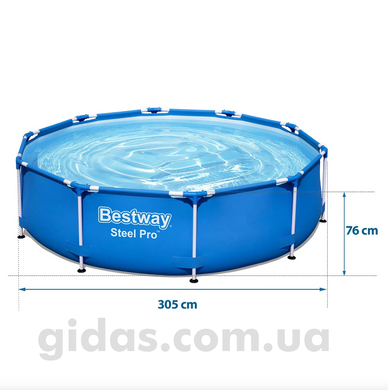 Каркасний басейн із фільтром для води 305х76 см