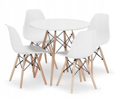 Кухонний комплект стіл та стільці Scandinavian Design White