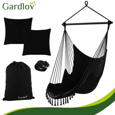 Підвісне крісло-гамак, чорне Gardlov 27390