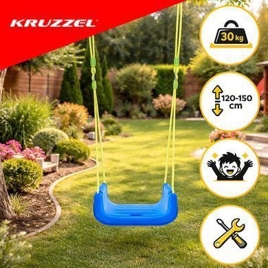 Детская качель 3в1 зелено-синяя Kruzzel 27358