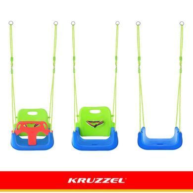 Детская качель 3в1 зелено-синяя Kruzzel 27358