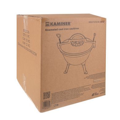 Котел чавунний емальований 10л з кришкою Kaminer 27376