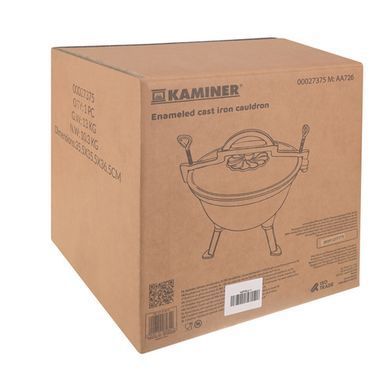 Котел чавунний емальований 8л з кришкою Kaminer 27375