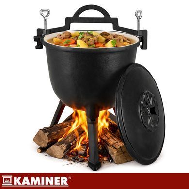 Котел чавунний емальований 8л з кришкою Kaminer 27375