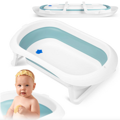 Складна ванночка дитяча біло-блакитна RICOKIDS RK-281