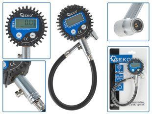 Цифровой - электронный манометр для колес со шлангом Geko G01273