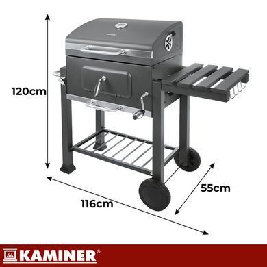 Садовий гриль з кришкою Kaminer 27319