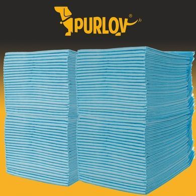 Пелюшки гігієнічні поглинаючі для собак 60 х 60 см 100 шт Purlov 21601