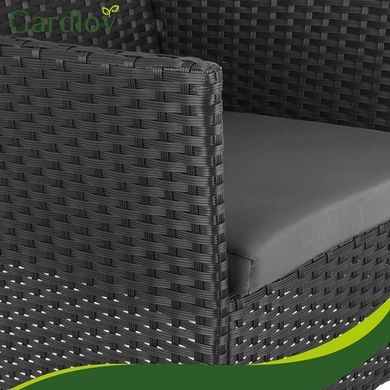 Садові меблі з ротангу чорні Gardlov 26908