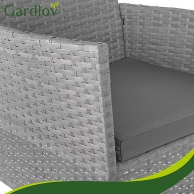 Садові меблі з ротангу темно-сірий Gardlov 26907